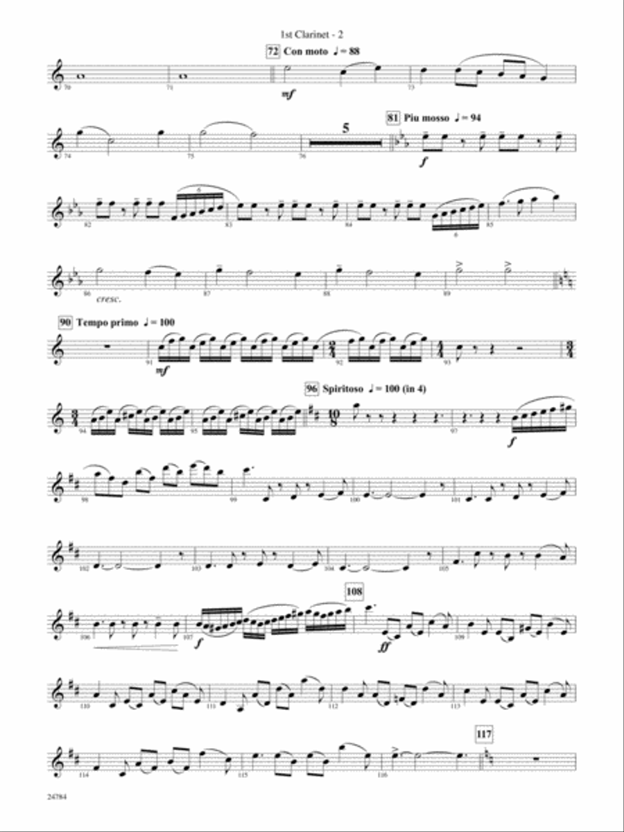 Heritage: 1st B-flat Clarinet Concert Band scores gallery preview page 2