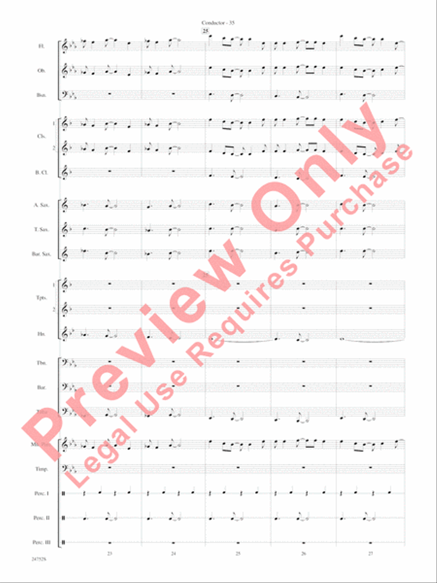 Charlie and the Chocolate Factory, Suite from Concert Band scores gallery preview page 38