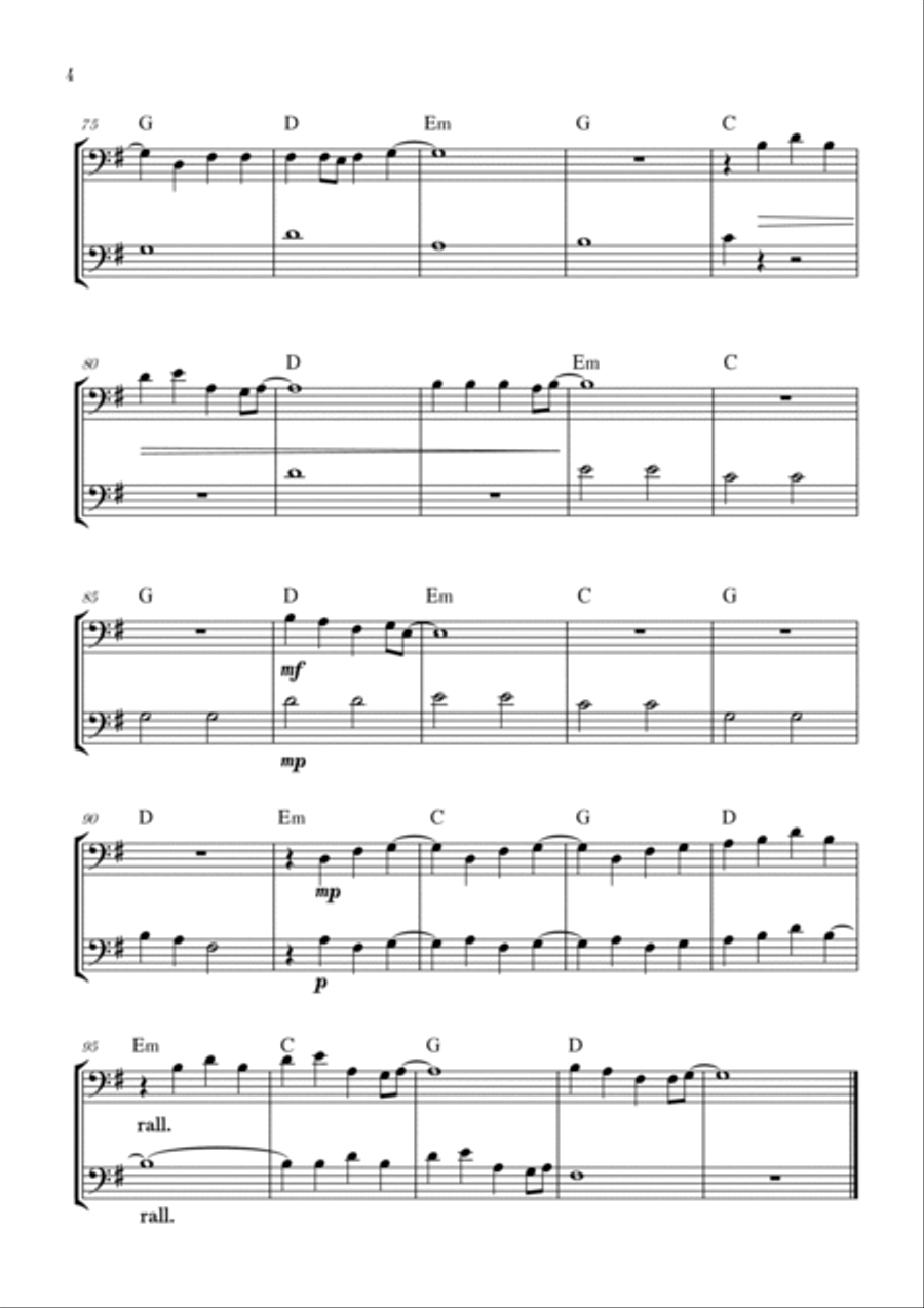 Love Is Gone Trombone Duet scores gallery preview page 4