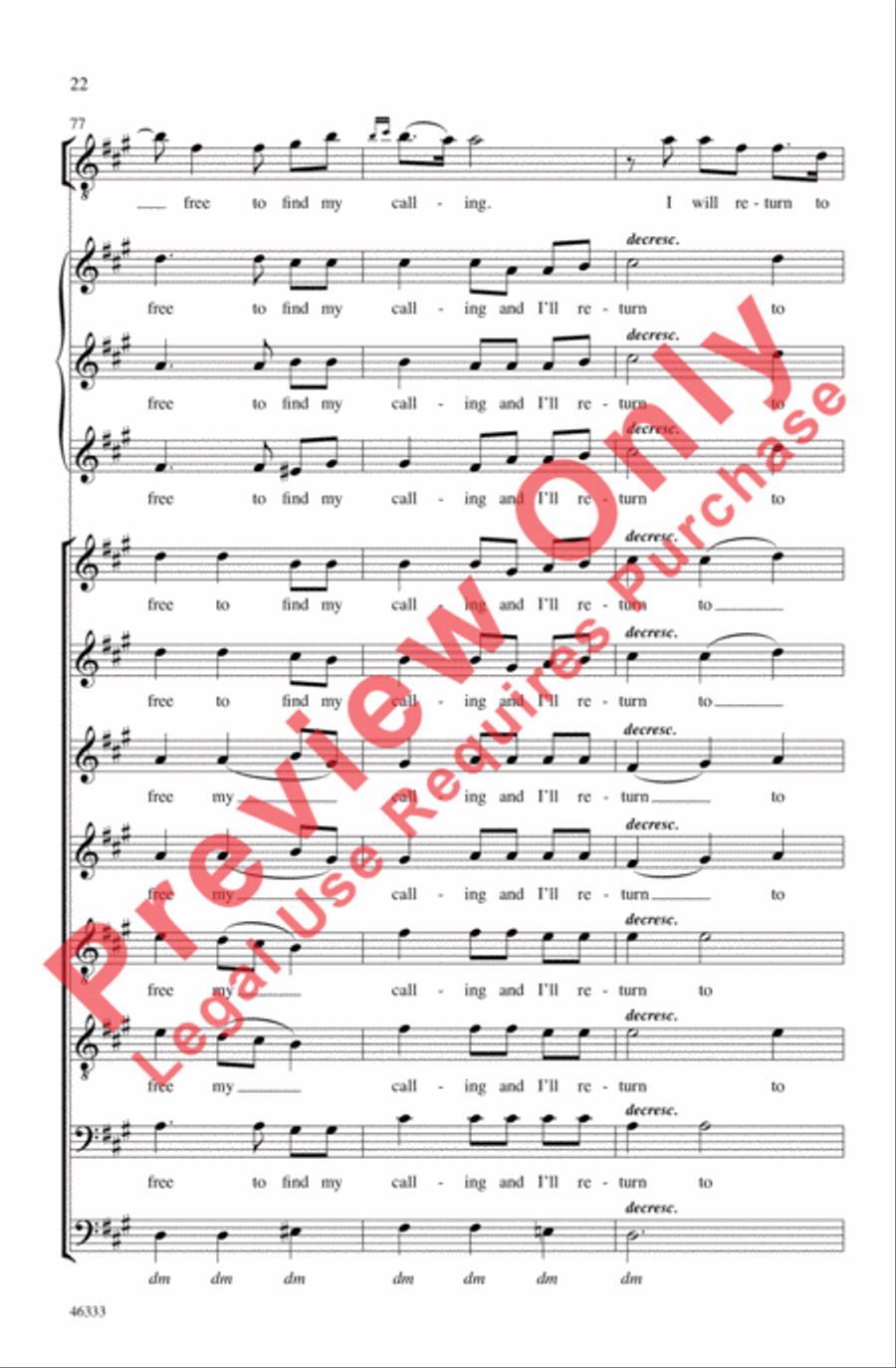 Homeward Bound 4-Part scores gallery preview page 22