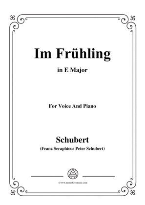 Schubert-Im Frühling in E Major,for voice and piano