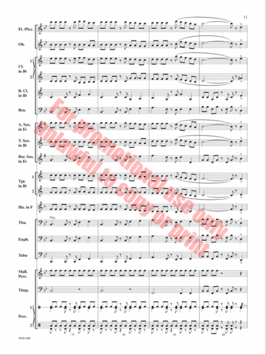 Cinco de Corazones Cinco de Corazones Concert Band scores gallery preview page 12
