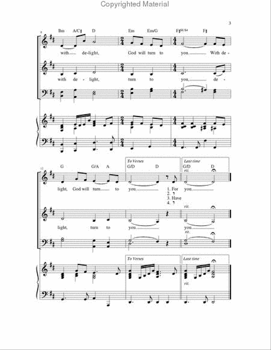 Turn to the Living God 4-Part scores gallery preview page 3