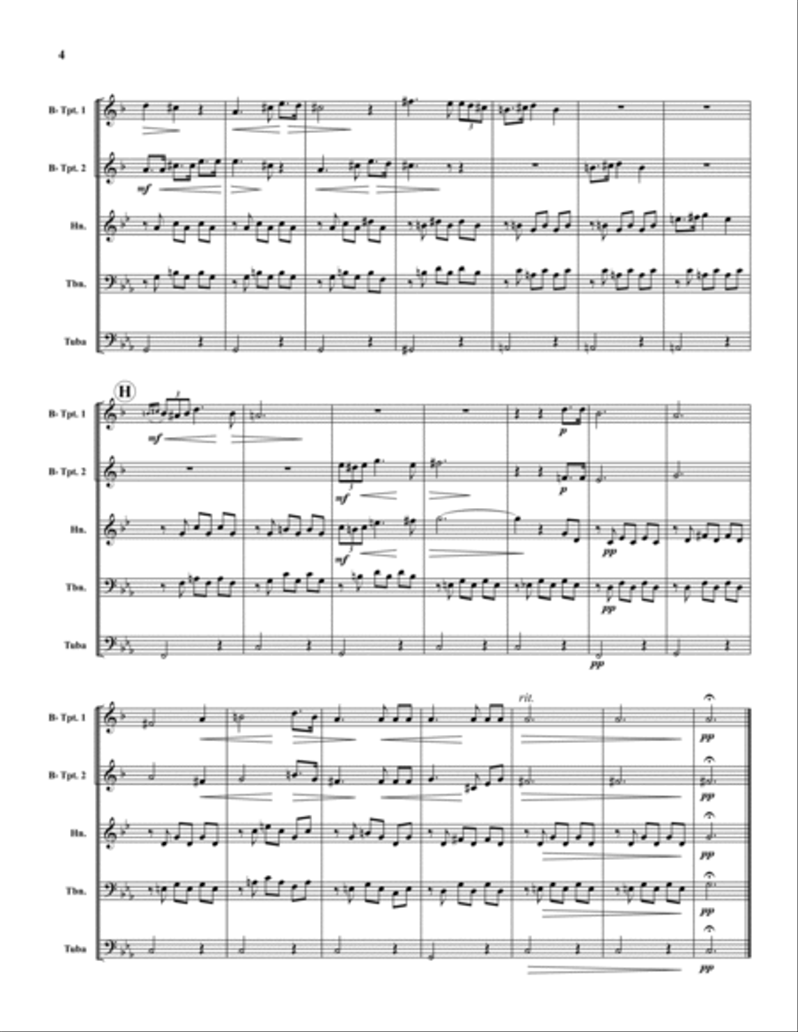 Serenade Serenade Brass Quintet scores gallery preview page 4