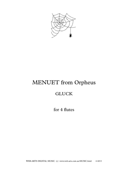 MENUET from ORPHEUS for 4 flutes - GLUCK image number null
