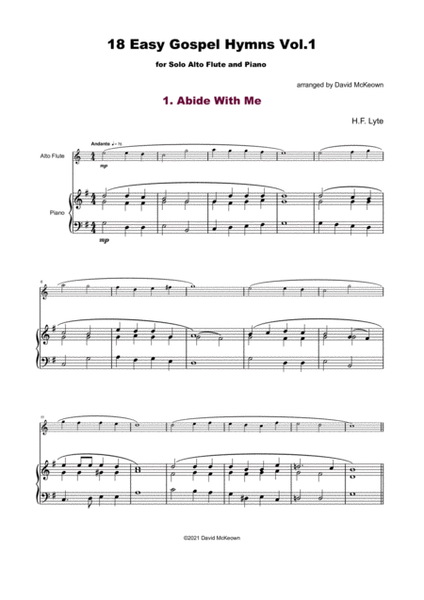 18 Gospel Hymns Vol.1 for Solo Alto Flute and Piano