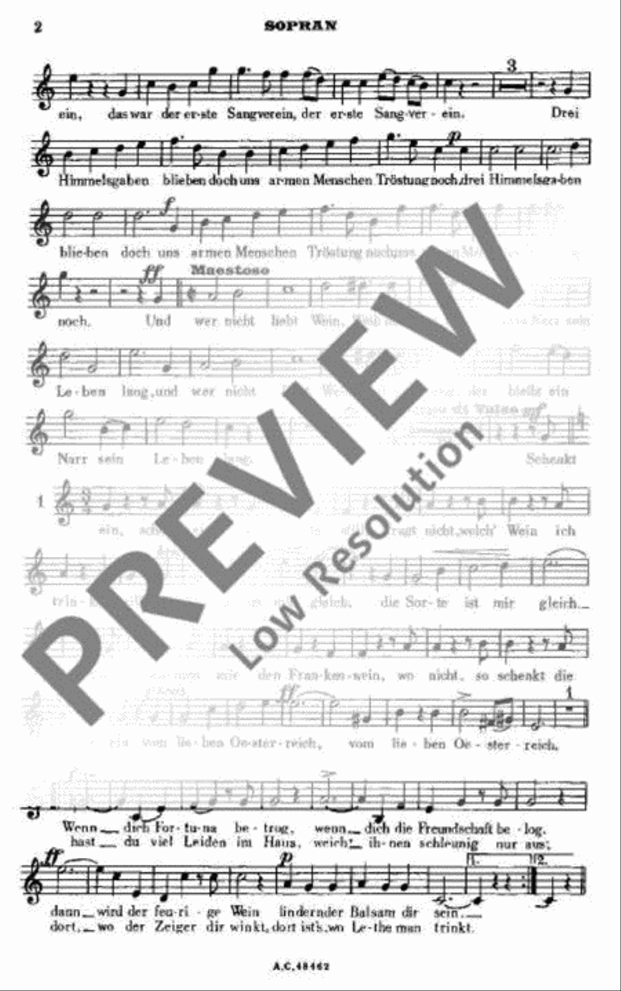 Wein, Weib und Gesang 4-Part scores gallery preview page 3