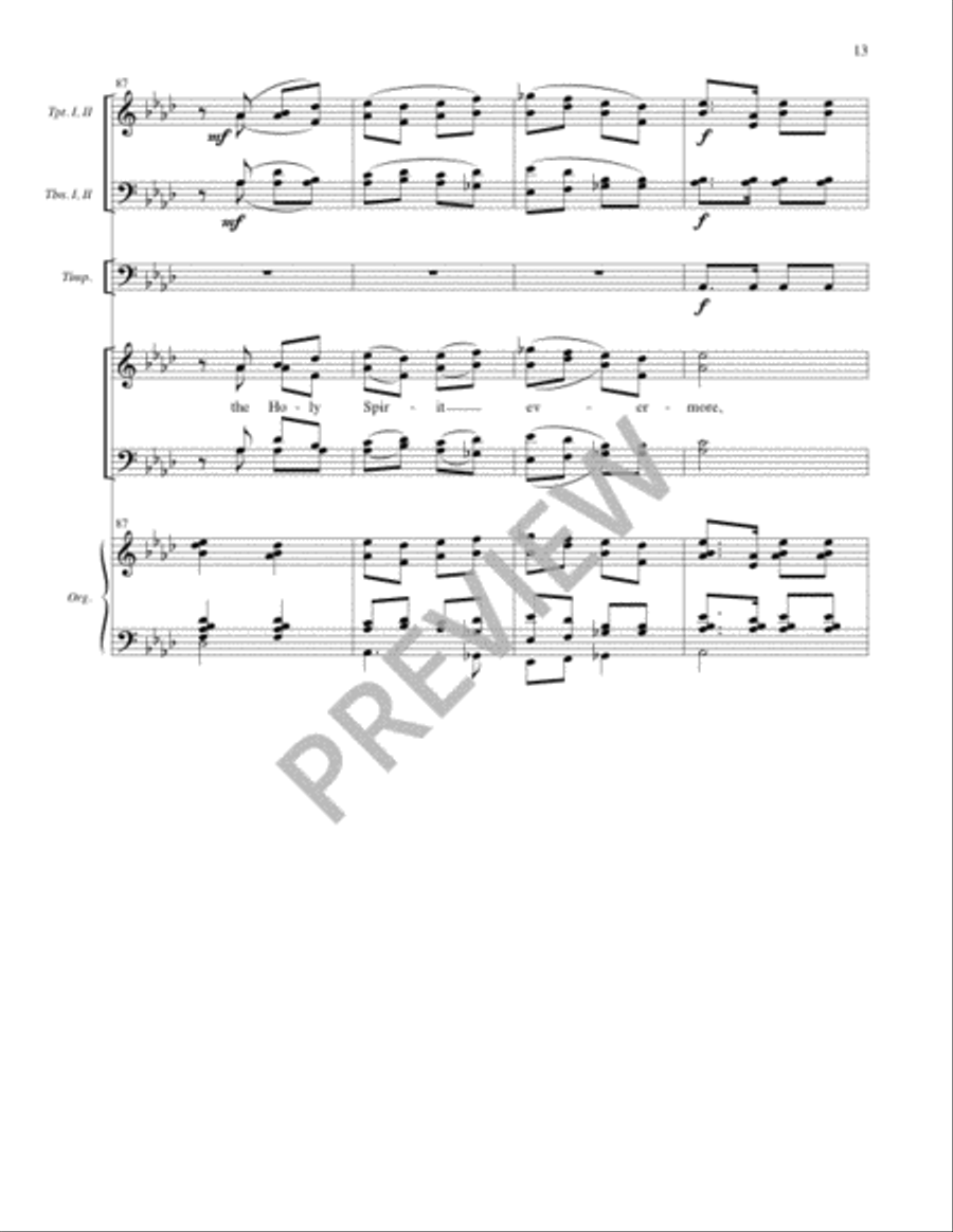 Sing We Triumphant Hymns of Praise / Jesus Is Risen! Let Us Sing! - Full Score and Parts Trombone scores gallery preview page 14