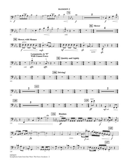 Symphonic Suite from Star Wars: The Force Awakens - Bassoon 2
