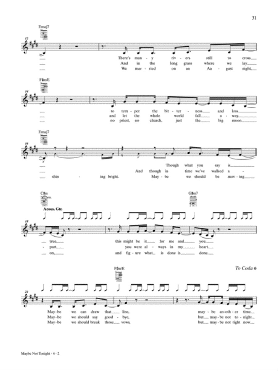 Maybe Not Tonight Maybe Not Tonight Electric Guitar scores gallery preview page 2