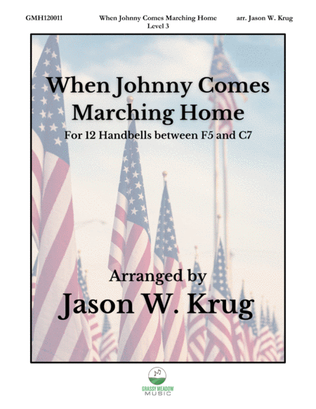 Book cover for When Johnny Comes Marching Home for 12 Handbells