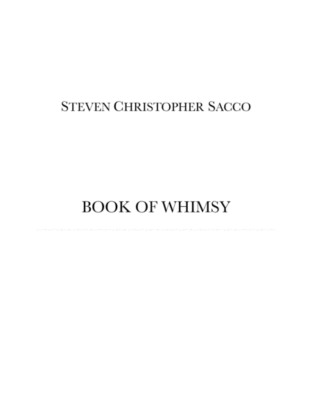 [Sacco] Book of Whimsy