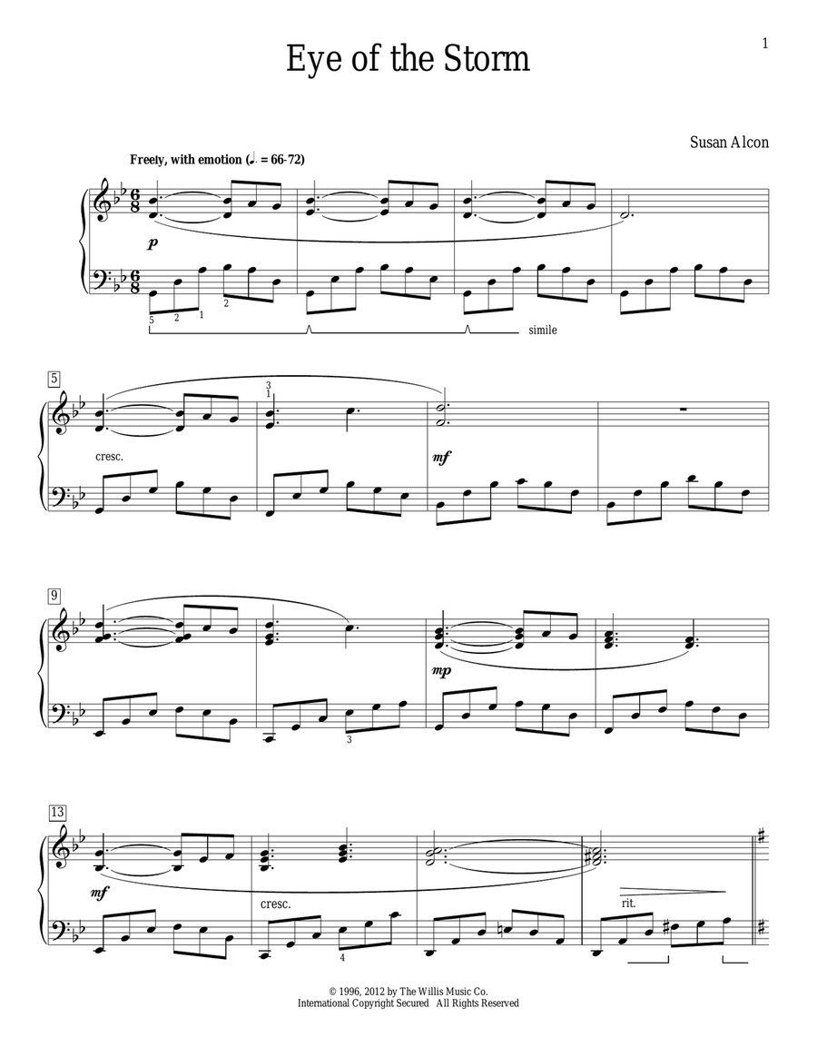 Eye Of The Storm Piano Method scores gallery preview page 1