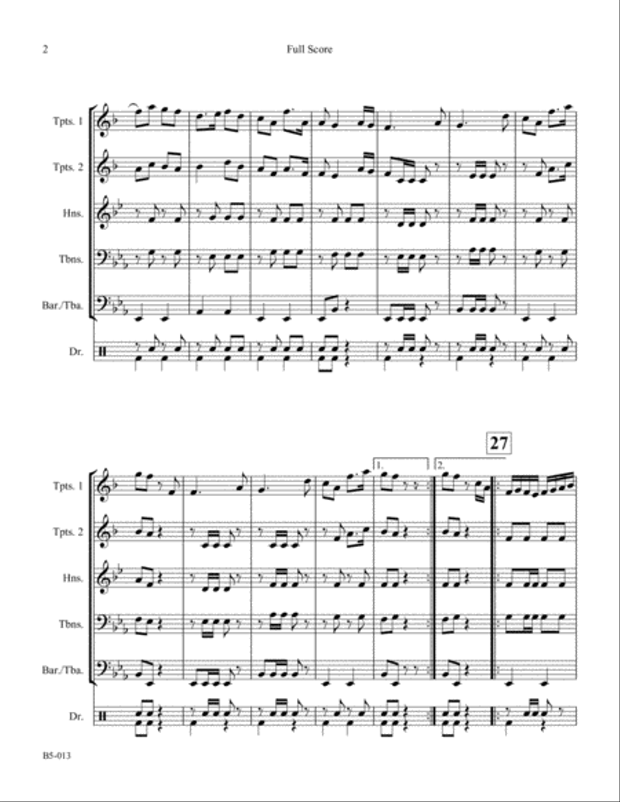 Dixie and Bonnie Blue Flag- brass quintet Brass Quintet scores gallery preview page 2