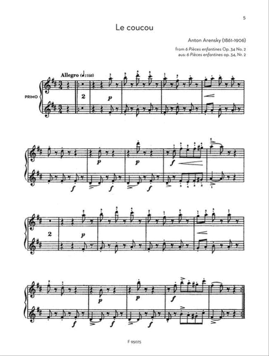 Russian Piano Collection for Four Hands Piano Duet scores gallery preview page 7