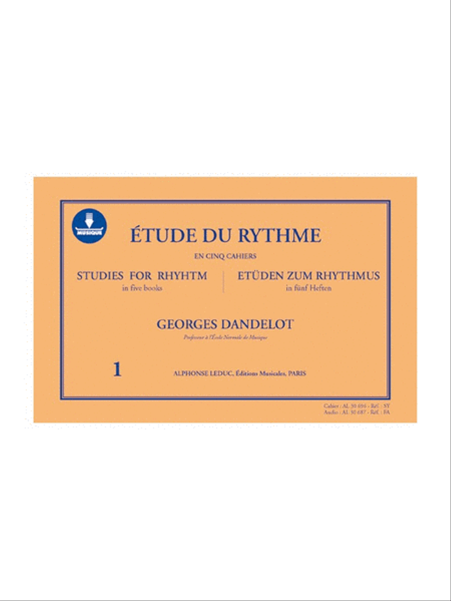 Etude Du Rythme En Cinq Cahiers (musique Download Al30687) Book 1 Collection / Songbook scores gallery preview page 1