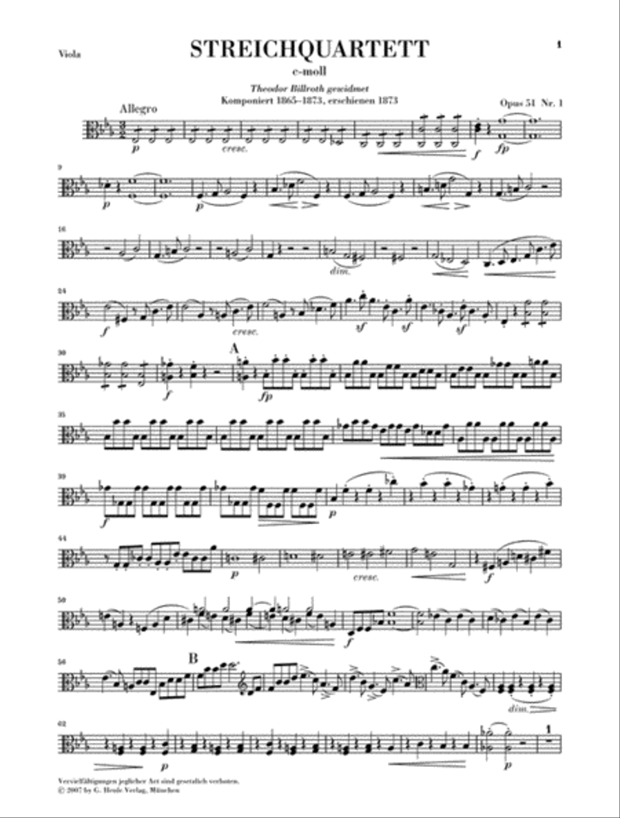 String Quartets op. 51/1&2 String Quartet scores gallery preview page 4