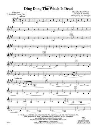 Variations on Ding Dong the Witch Is Dead (fromThe Wizard of Oz): (wp) E-flat Tuba T.C.
