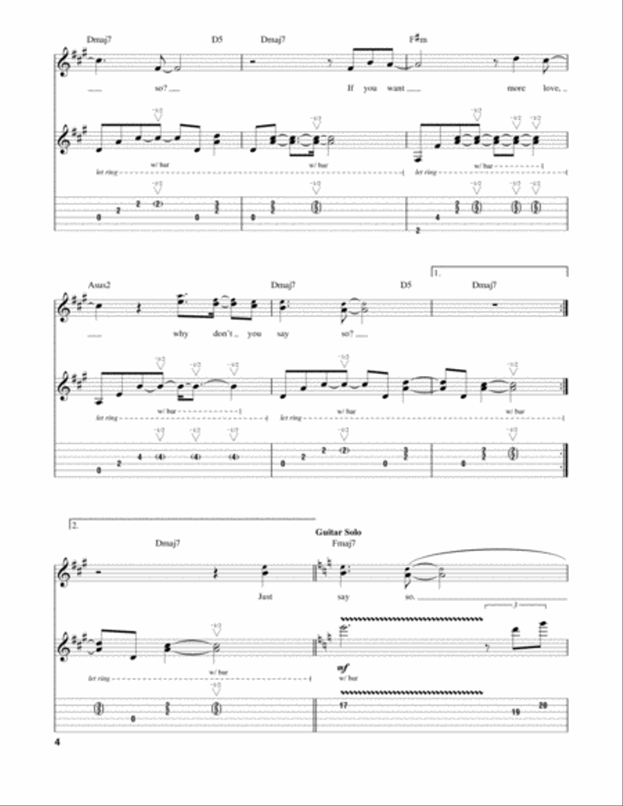 Heartbreak Warfare Electric Guitar scores gallery preview page 4