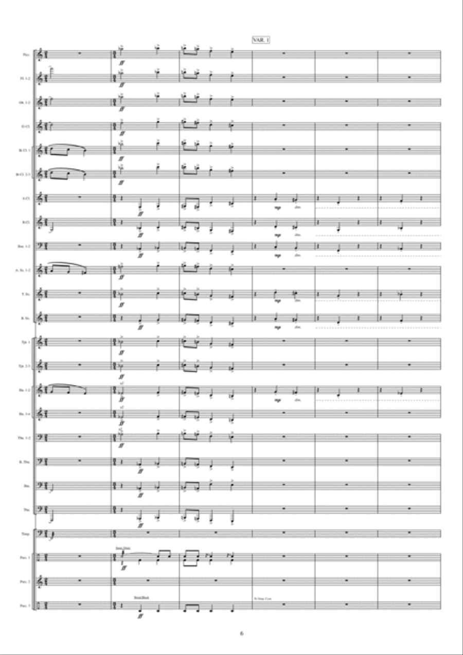Dissimulation for Band Concert Band scores gallery preview page 6