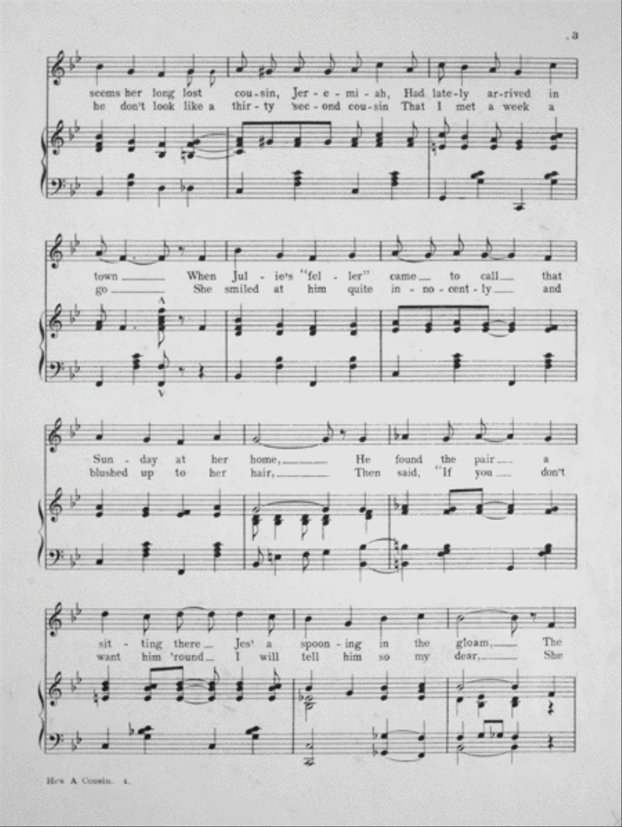 He's a Cousin of Mine Voice scores gallery preview page 3
