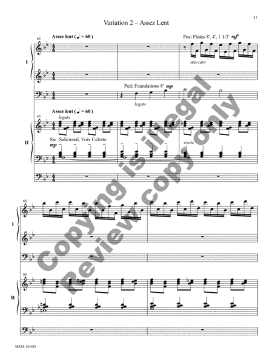 Variations on Veni Creator Spiritus Organ scores gallery preview page 21