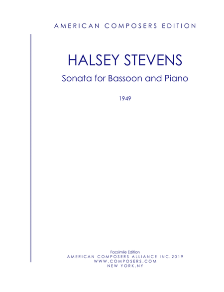 [Stevens] Sonata for Bassoon and Piano