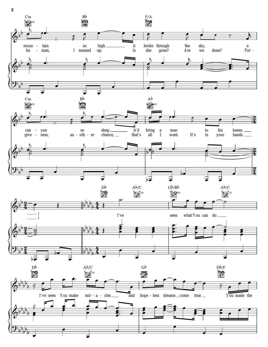 To Make Her Love Me To Make Her Love Me Piano, Vocal, Guitar scores gallery preview page 2