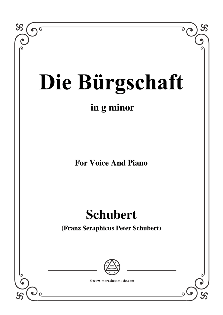 Schubert-Die Bürgschaft(The Bond),D.246,in g minor,for Voice&Piano