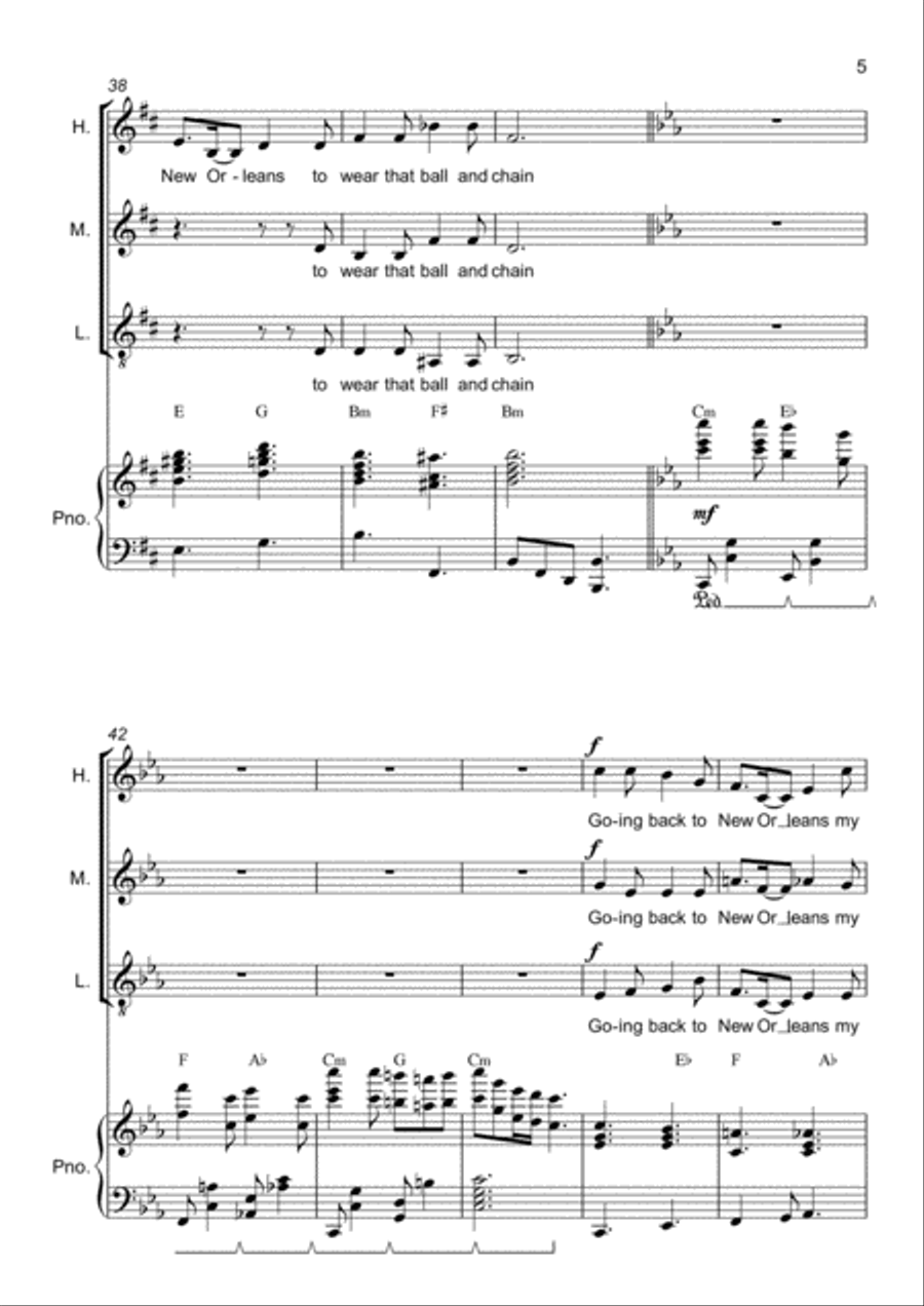 House Of The Rising Sun Choir scores gallery preview page 5