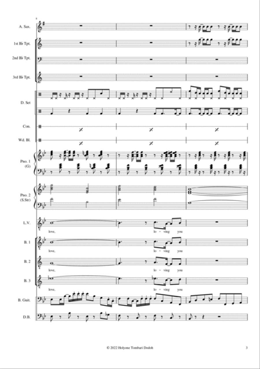 Loving You Jazz Ensemble scores gallery preview page 3