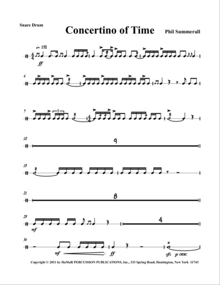 Concertino of Time Marimba scores gallery preview page 1