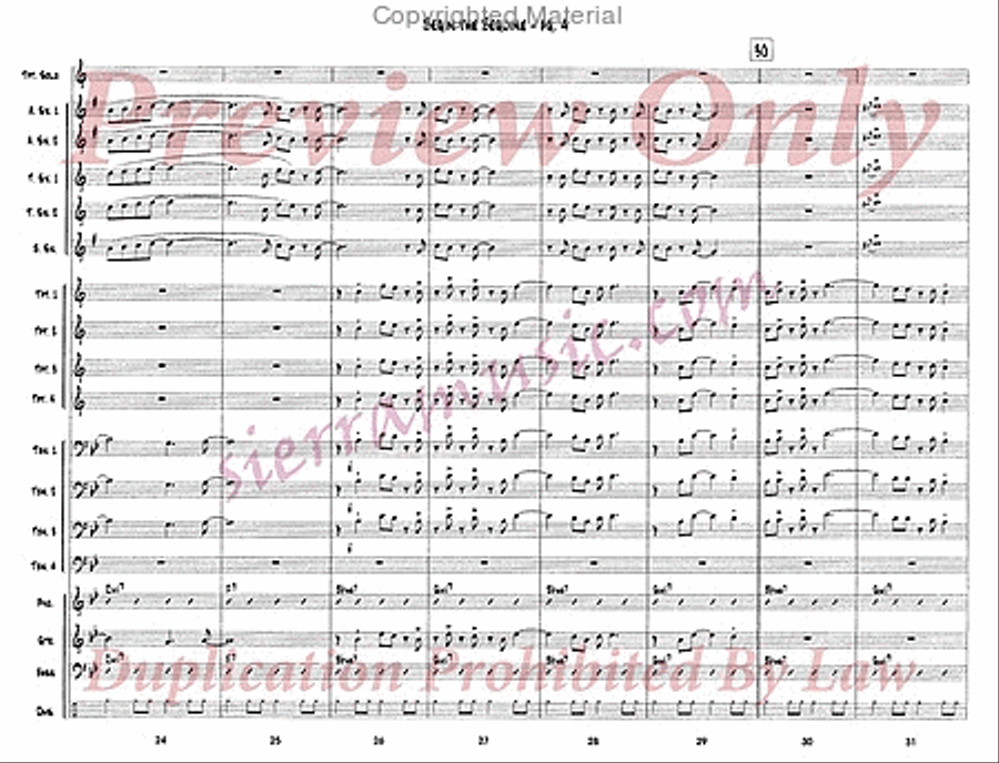 Begin the Beguine (for Doc) Jazz Ensemble scores gallery preview page 5