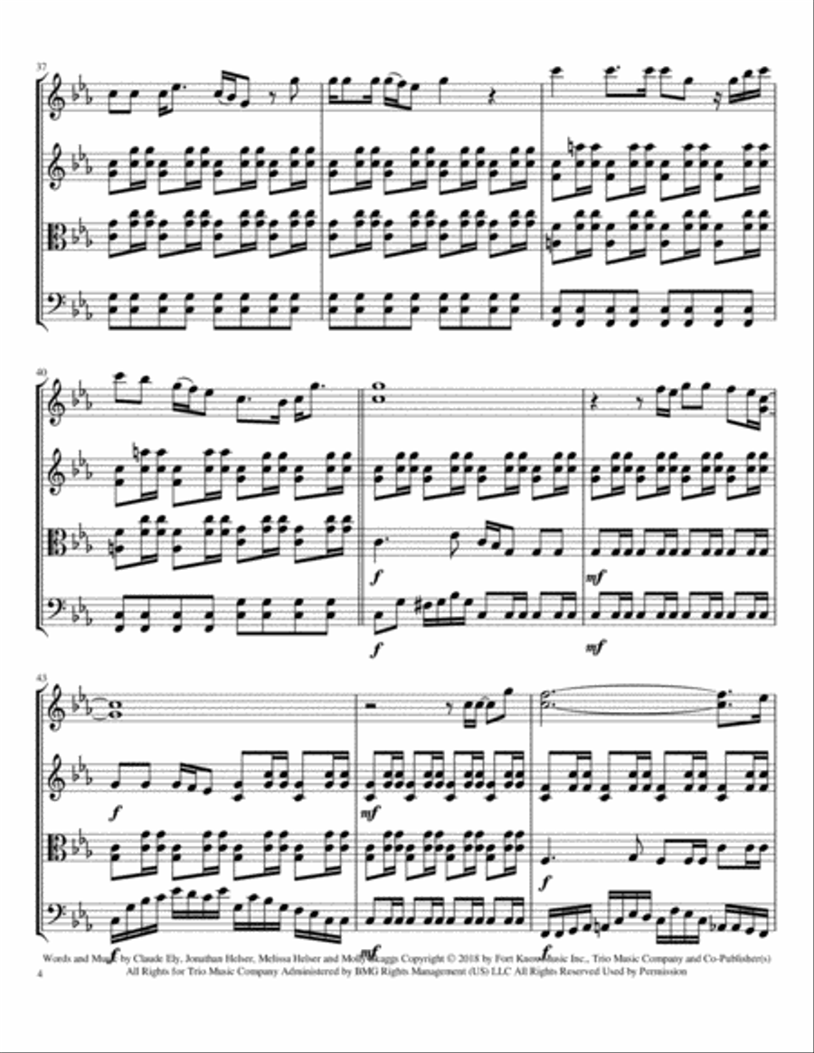 Ain't No Grave Ain't No Grave String Quartet scores gallery preview page 4