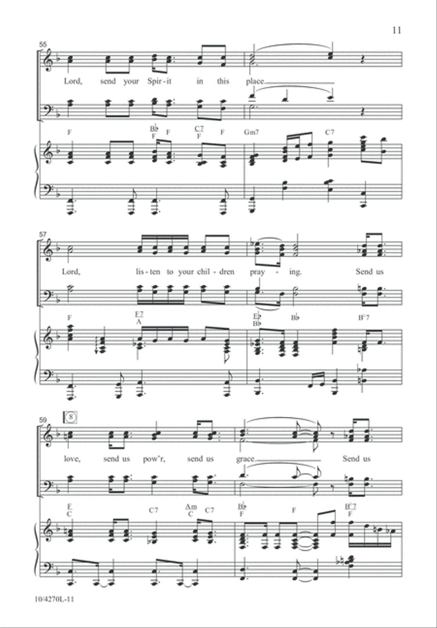 Lord, Listen to Your Children Praying 4-Part scores gallery preview page 12
