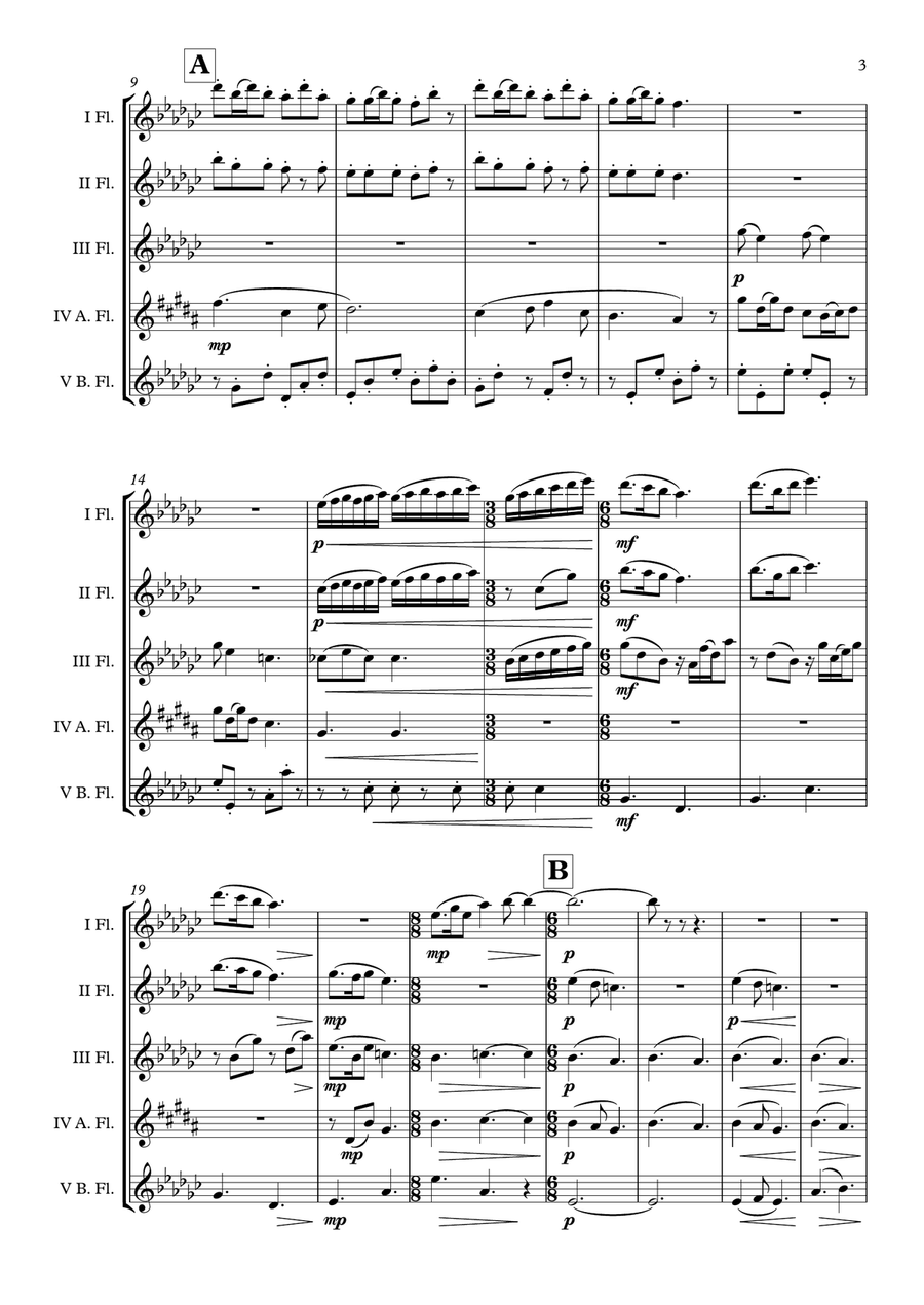 Peter Pan Flute Choir scores gallery preview page 4