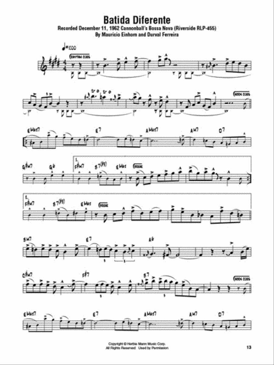 Cannonball Adderley – Omnibook E-Flat Instrument scores gallery preview page 6