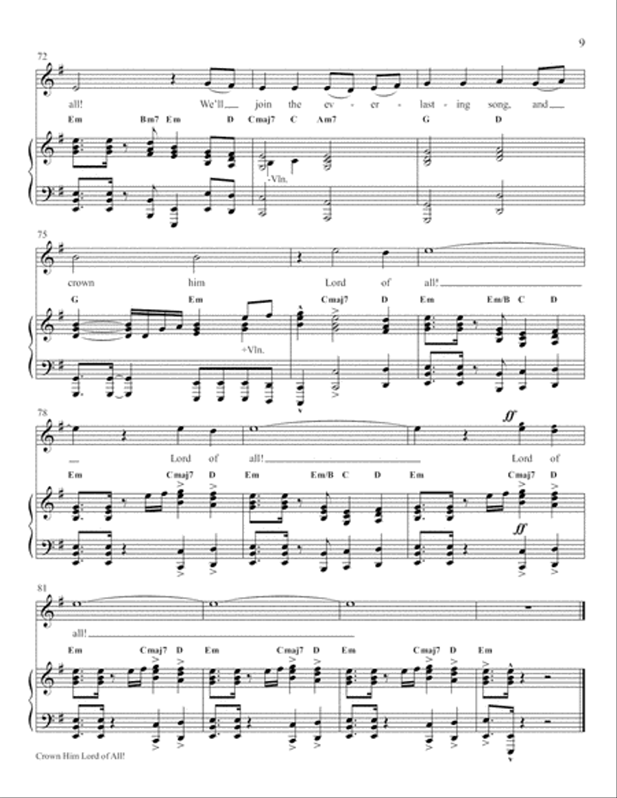 Crown Him Lord of All! Solo-Digital Download Choir scores gallery preview page 9
