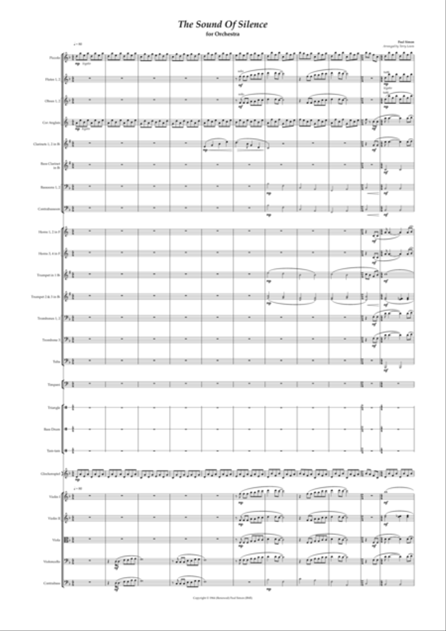 The Sound Of Silence Full Orchestra scores gallery preview page 2