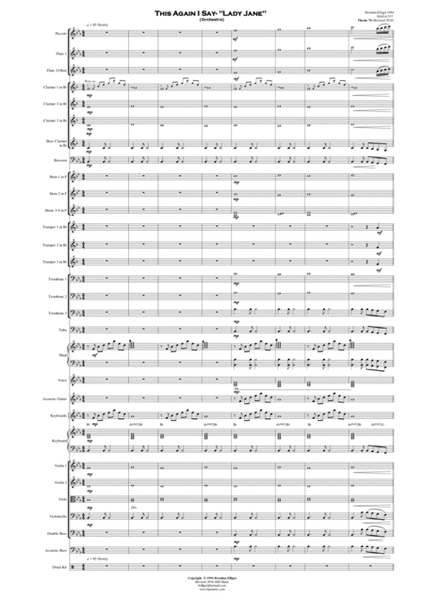 This Again I Say - "Lady Jane" - Orchestra Score and Parts image number null