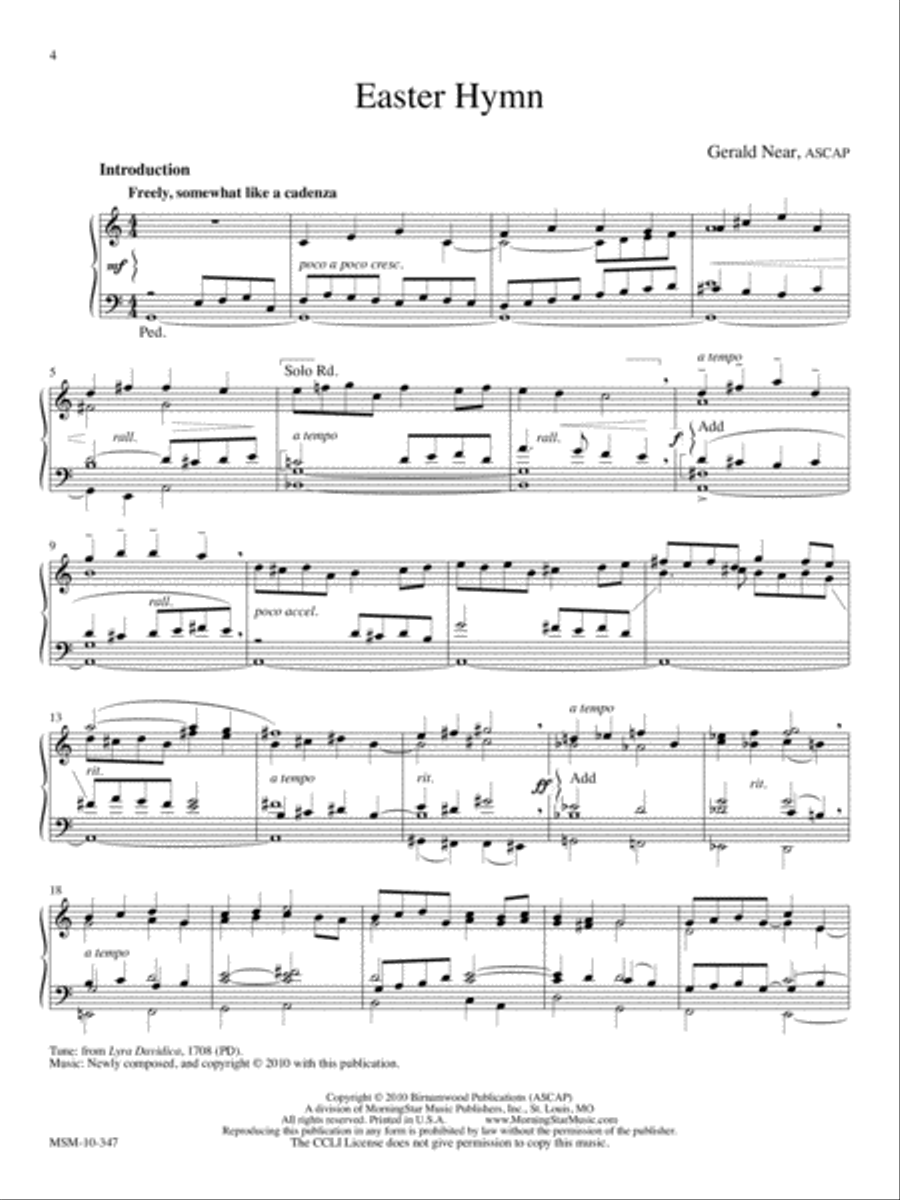Laudes Domini: 10 Hymn Introductions and Harmonizations for Organ, Volume 1 Organ scores gallery preview page 2
