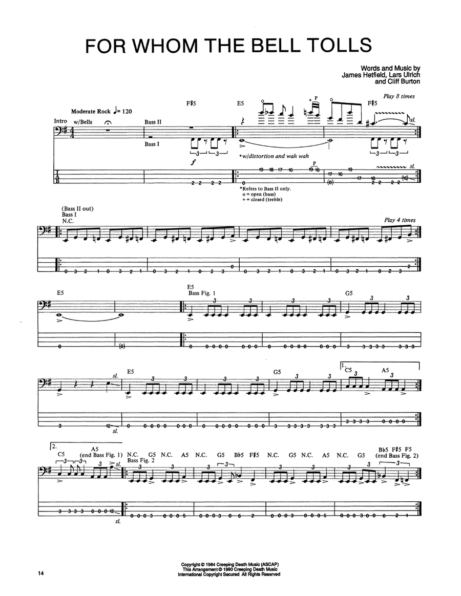 For Whom The Bell Tolls Acoustic Guitar scores gallery preview page 1