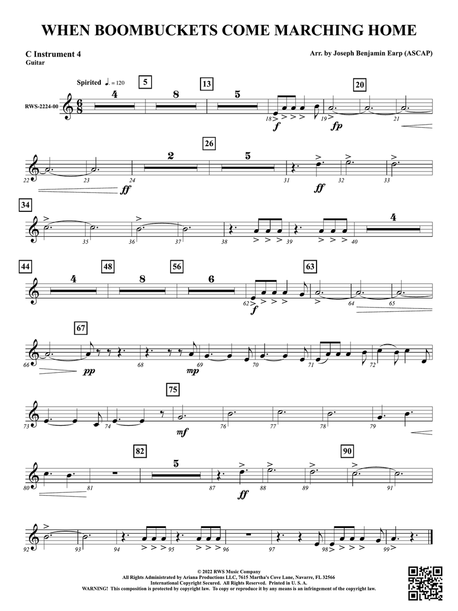 When Boombuckets Come Marching Home: Part 4 - C Instruments T.C. C Instrument scores gallery preview page 1