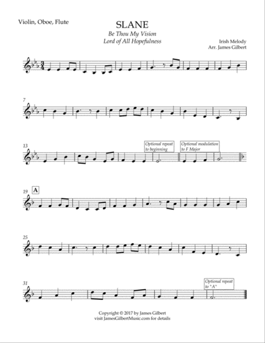 SLANE (Be Thou, My Vision) Small Ensemble scores gallery preview page 5