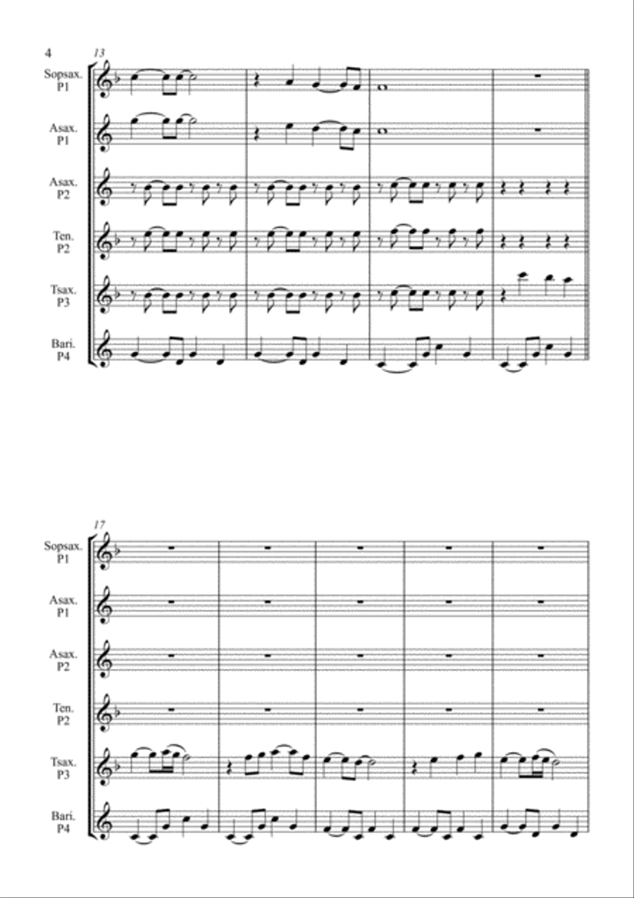 Oh Sole Mio for 4 Saxophones Saxophonquartet