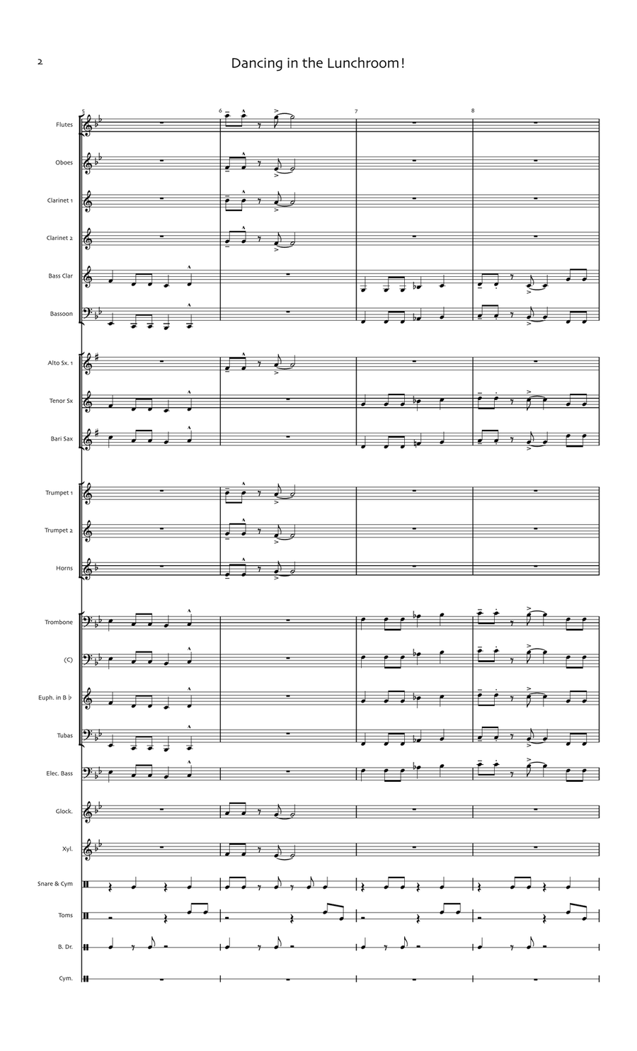 Dancing in the Lunchroom! Concert Band scores gallery preview page 4