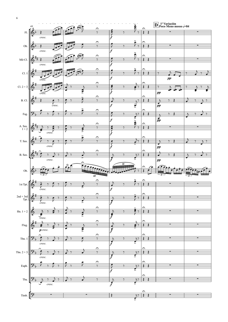 La favorita - A. Pasculli - Finale oboe concerto sobre temas de La Favorita de Donizetti (banda) win Concert Band scores gallery preview page 6