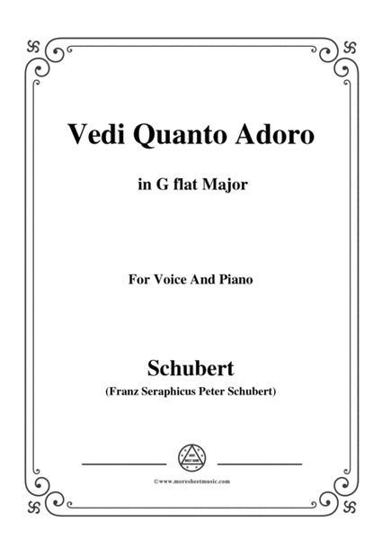 Schubert-Vedi Quanto Adoro,in G flat Major,for Voice&Piano image number null