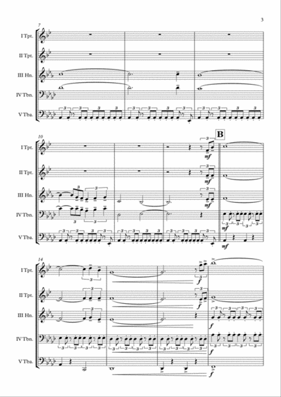 Main Title-prince Of Thieves Brass Quintet scores gallery preview page 4