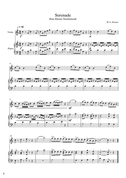 10 Easy Classical Pieces For Violin & Piano Vol. 4